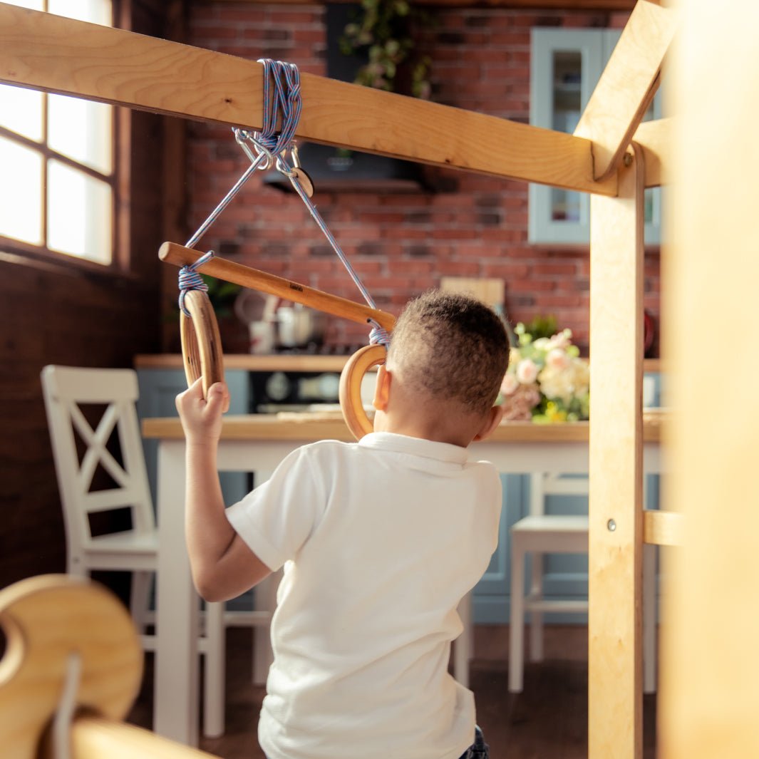 3-in-1 Wooden Playhouse with Swings and Seesaw