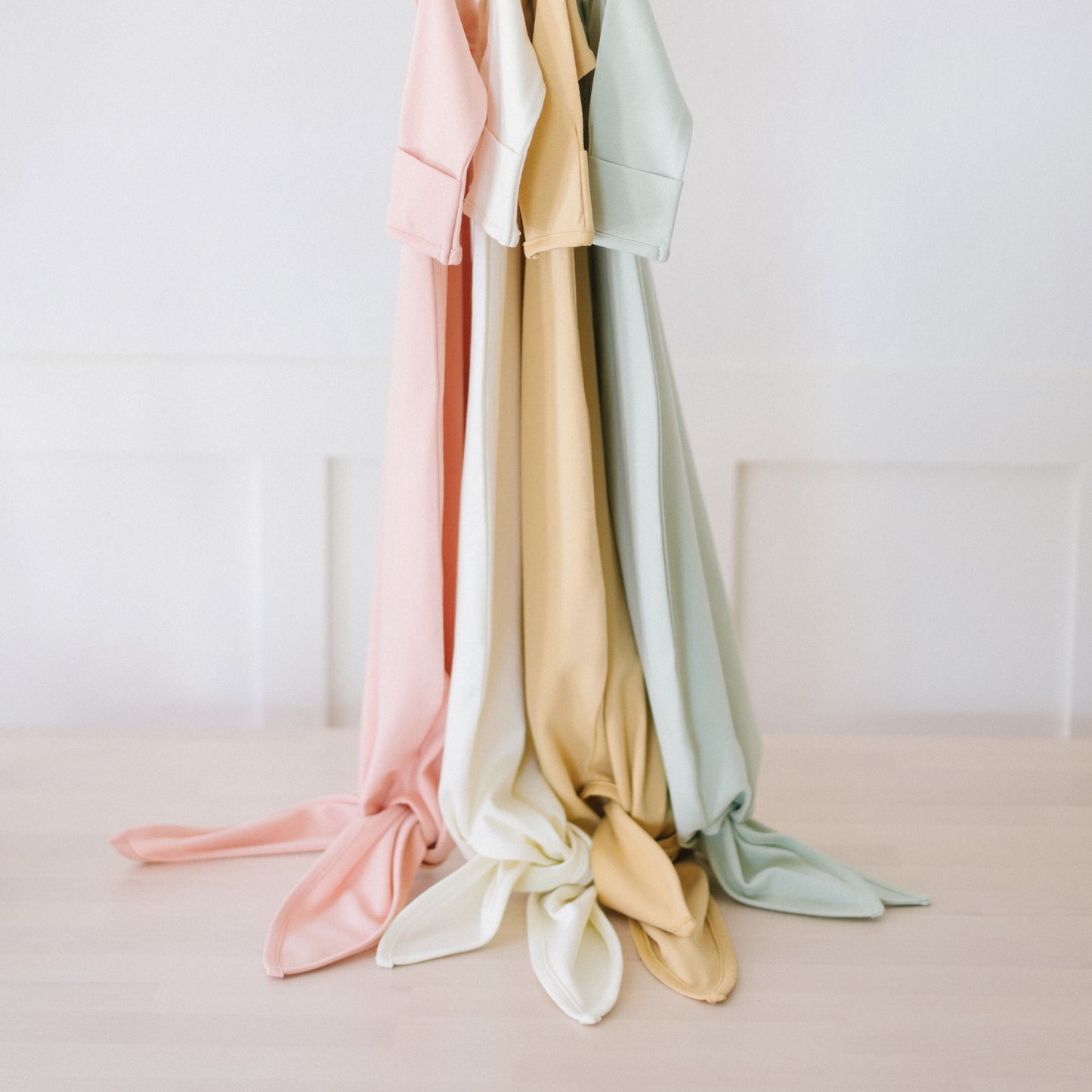 Organic Newborn Knotted Gown - Pearl