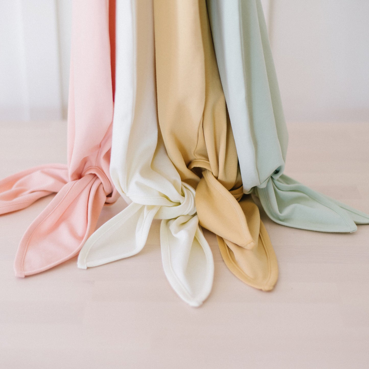 Organic Newborn Knotted Gown - Pearl