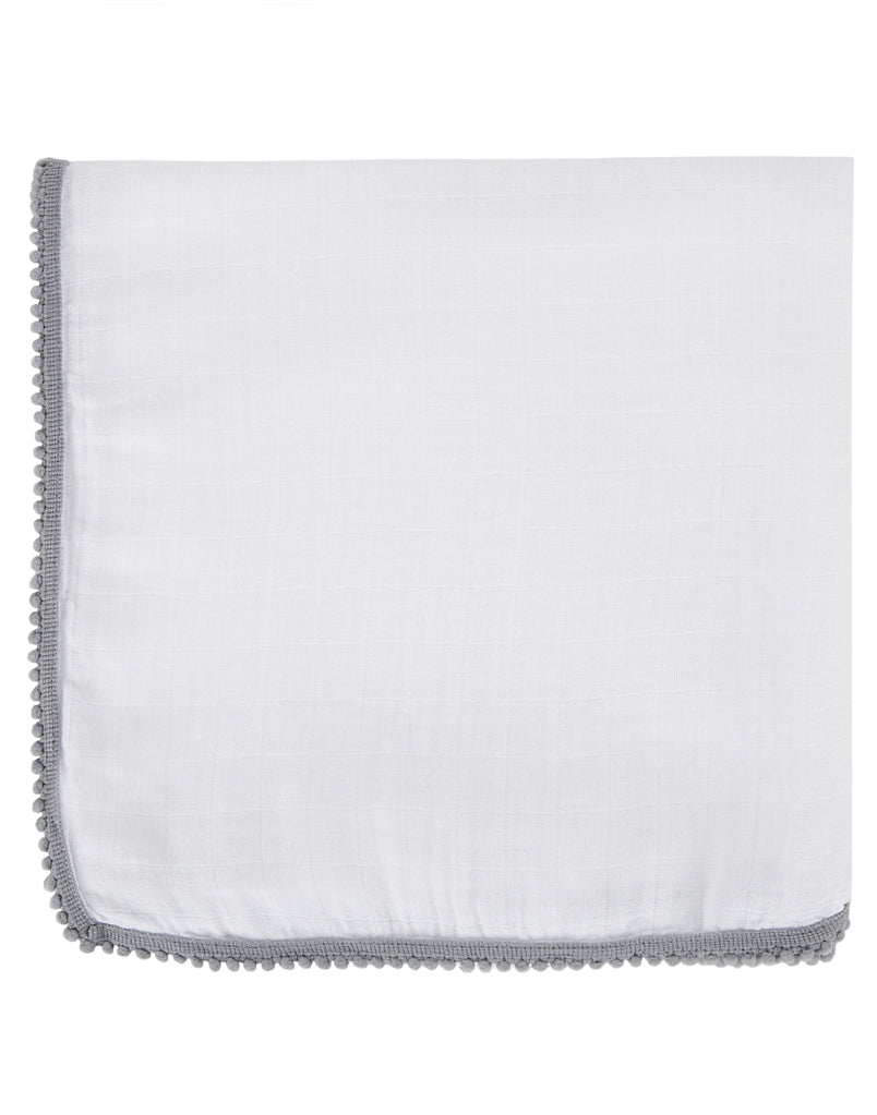 Organic Bamboo Pom Pom Swaddle