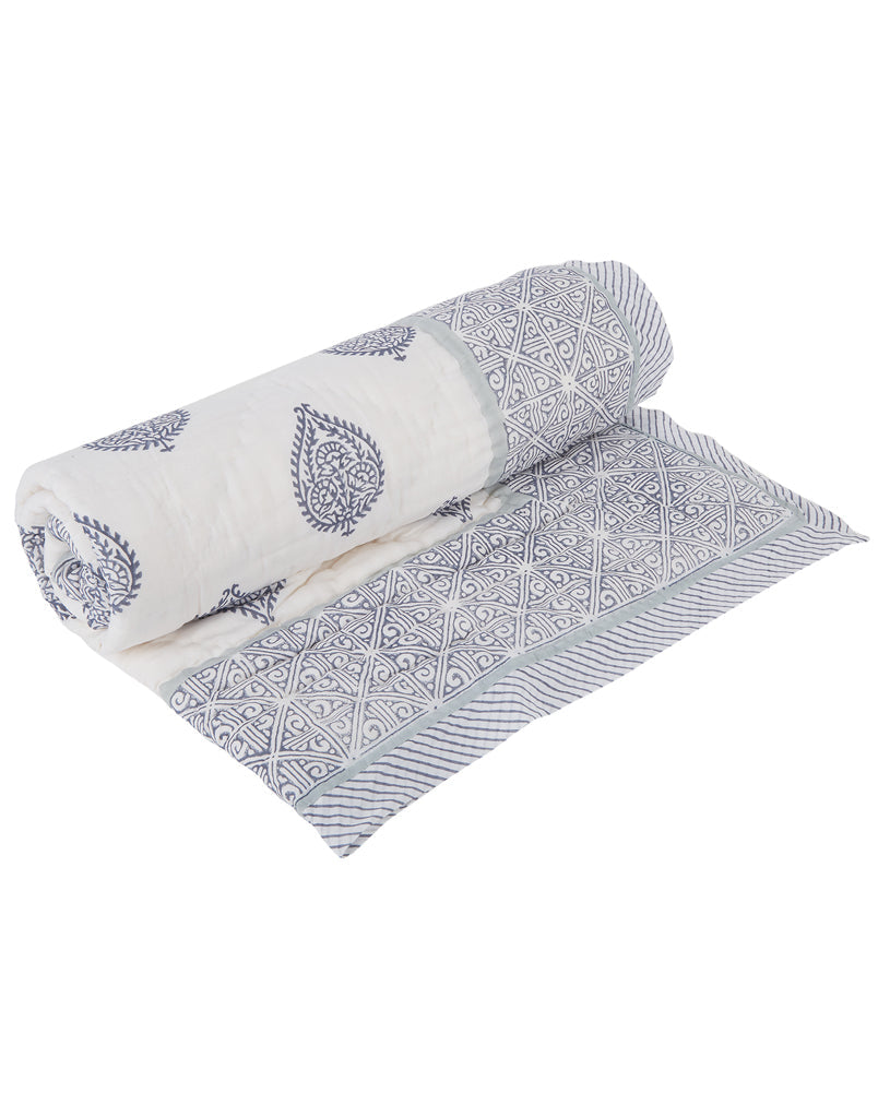 Block-Print Crib Quilt in Fort