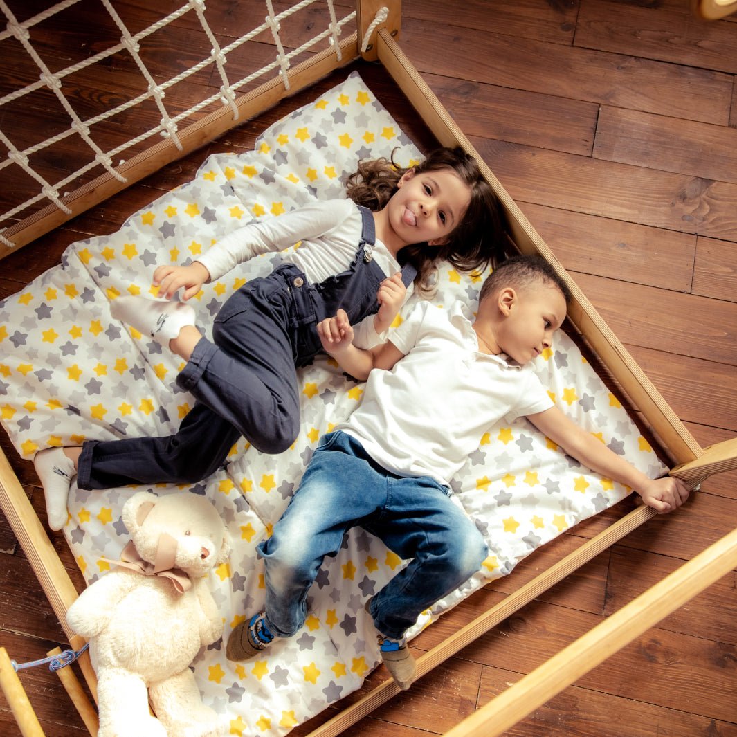 3-in-1 Wooden Playhouse with Swings and Seesaw