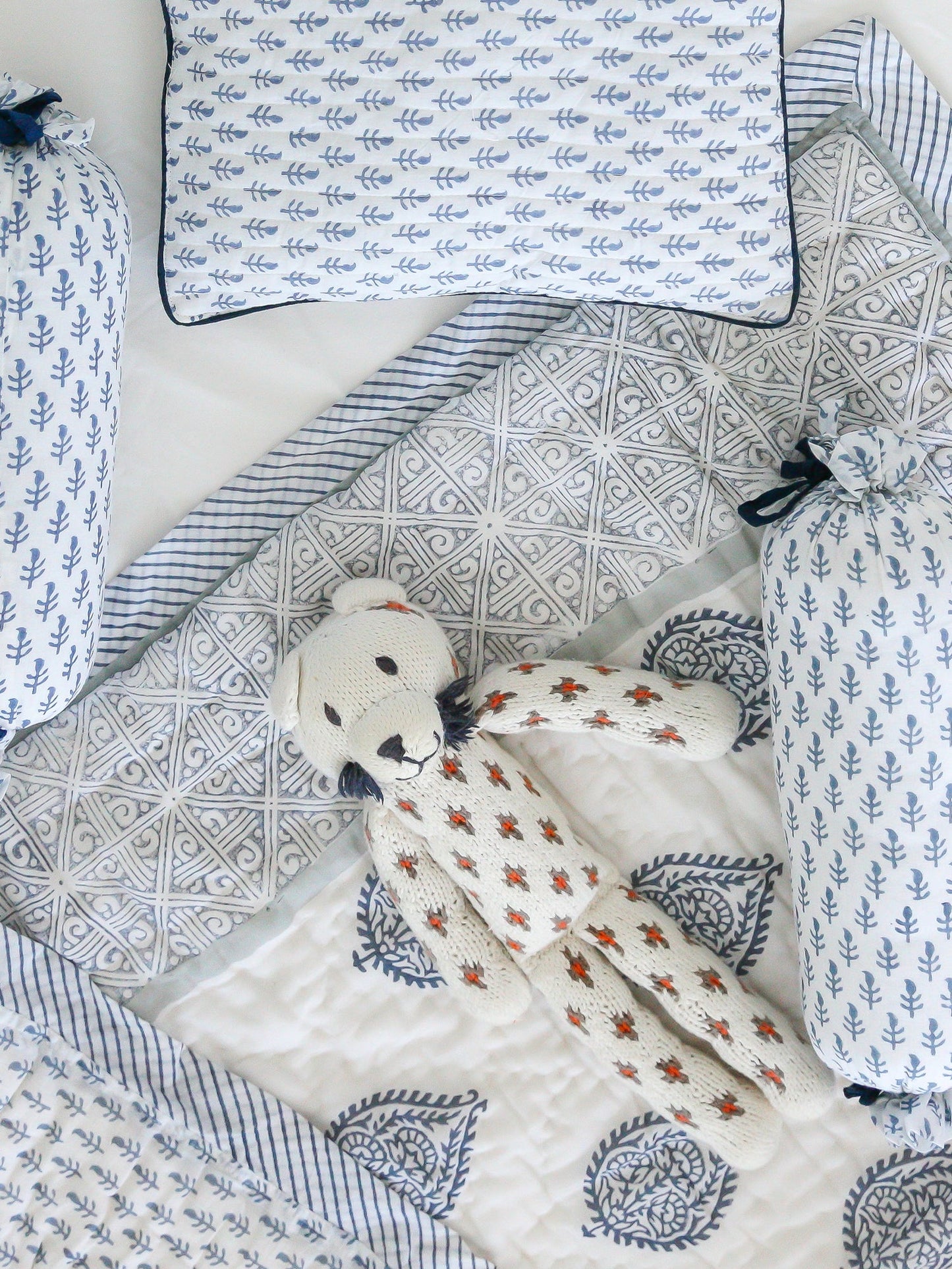 Block-Print Crib Quilt in Fort